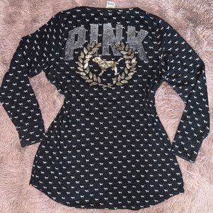 Victoria’s Secret PINK Sequin Dog Logo Nightshirt